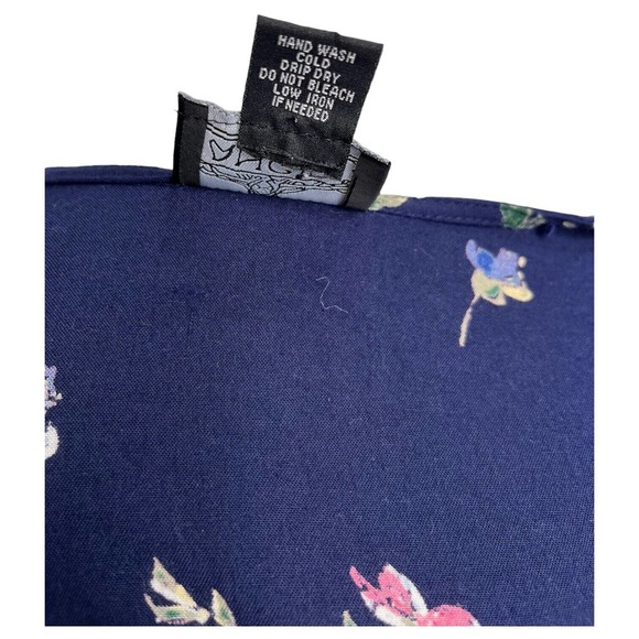 Angie Kimono Womens S Boho Floral Print Open Cardigan Drape Dolman Navy Blue - Picture 11 of 12